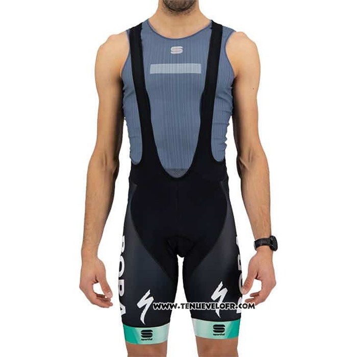2021 Maillot Cyclisme Bora-Hansgrone Blanc Vert Manches Courtes et Cuissard